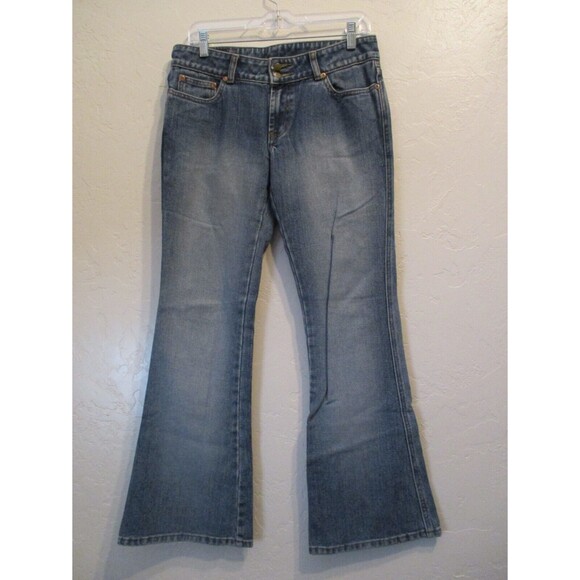VTG Lee Womens Sz 29 Flare Denim Jeans Two Tone Wash 100% Cotton Classic - Picture 1 of 7